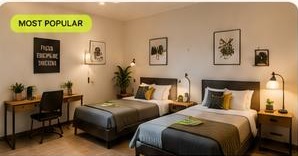 Sharing room with twin beds